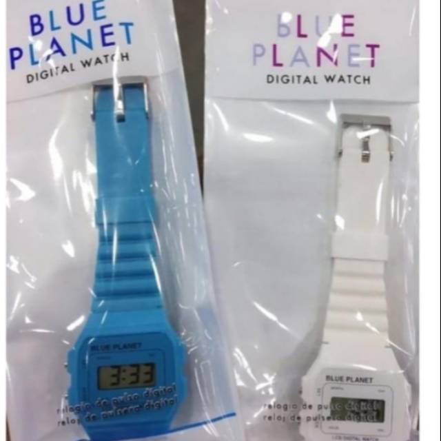 Blue planet store lcd digital watch