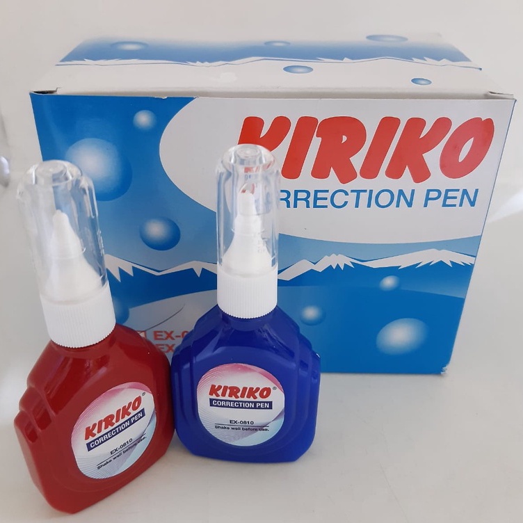 Jual Tip X Cair Kiriko Correction Fluid Tipex Stipo Koreksi Penghapus Tip Ex Tipe X Cair Cairan