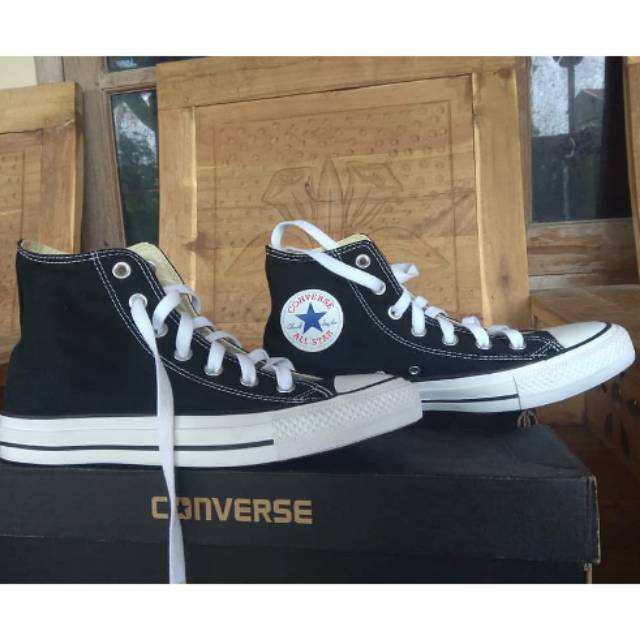 Jual Converse Chuck Taylor Hi Black White Original Made In Indonesia ...