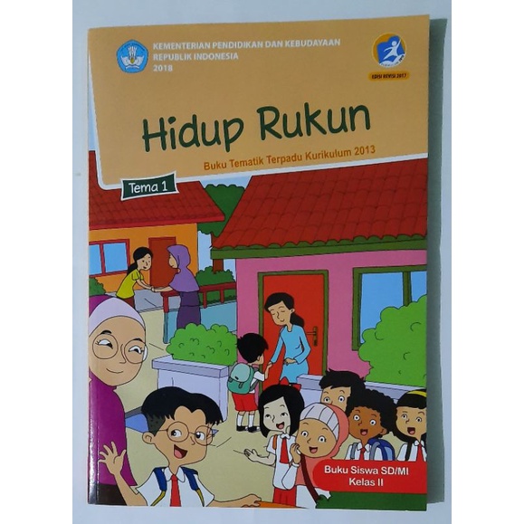 Jual Buku Tematik Kelas 2 Tema 1 " Hidup Rukun " SD/MI Kemendikbud ...