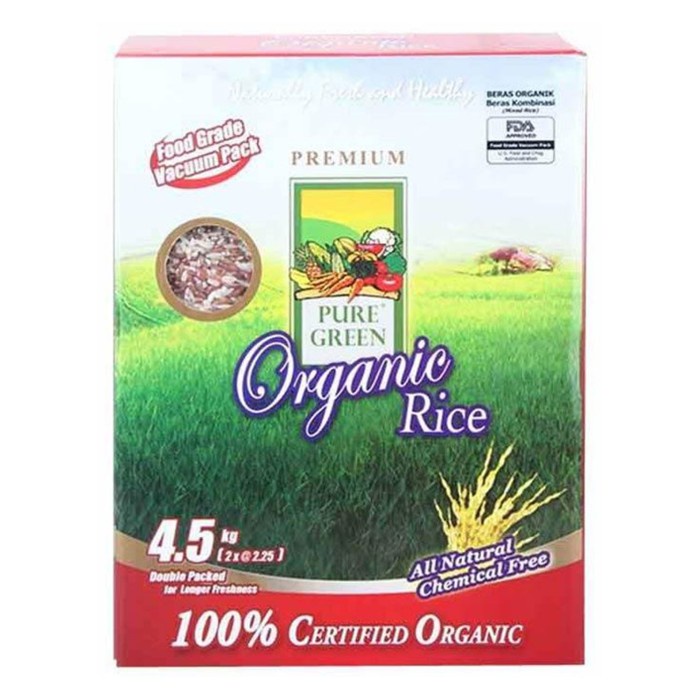 Jual Pure Green Organic Rice Kombinasi 4,5 Kg | Shopee Indonesia