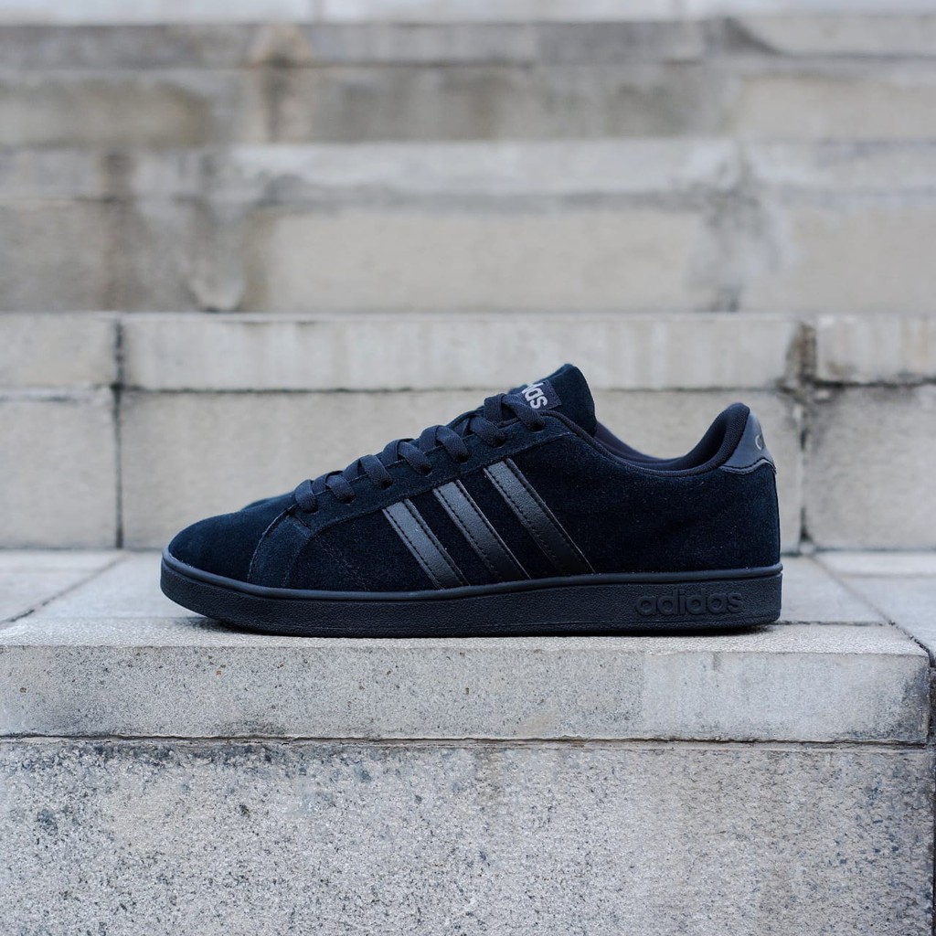 Adidas neo baseline store suede full black