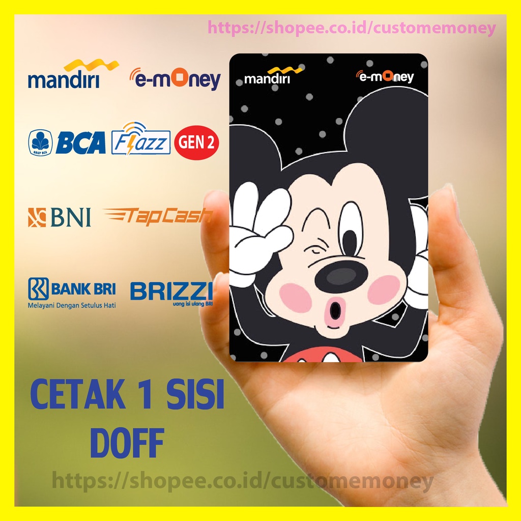 Jual KARTU EMONEY ANIME KARTUN MICKEY MOUSE FACE WALLPAPER ETOLL E