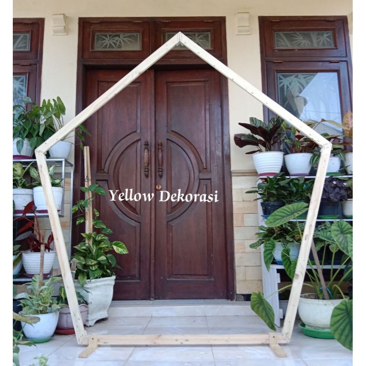 Jual Backdrop segi lima Jati belanda Rakit | Shopee Indonesia