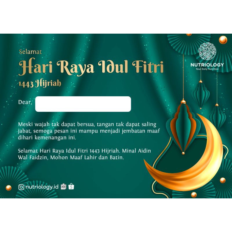 Jual Kartu Ucapan Greeting Gift Card tema Lebaran Idul Fitri 1443