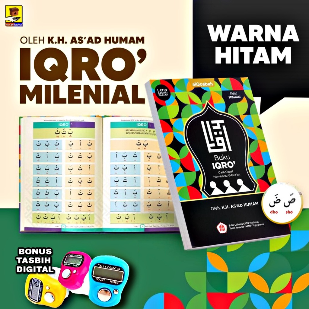 Jual Buku IQRO Milenial / IQRO Berwarna / Buku IQRO Full Colour / Iqro ...