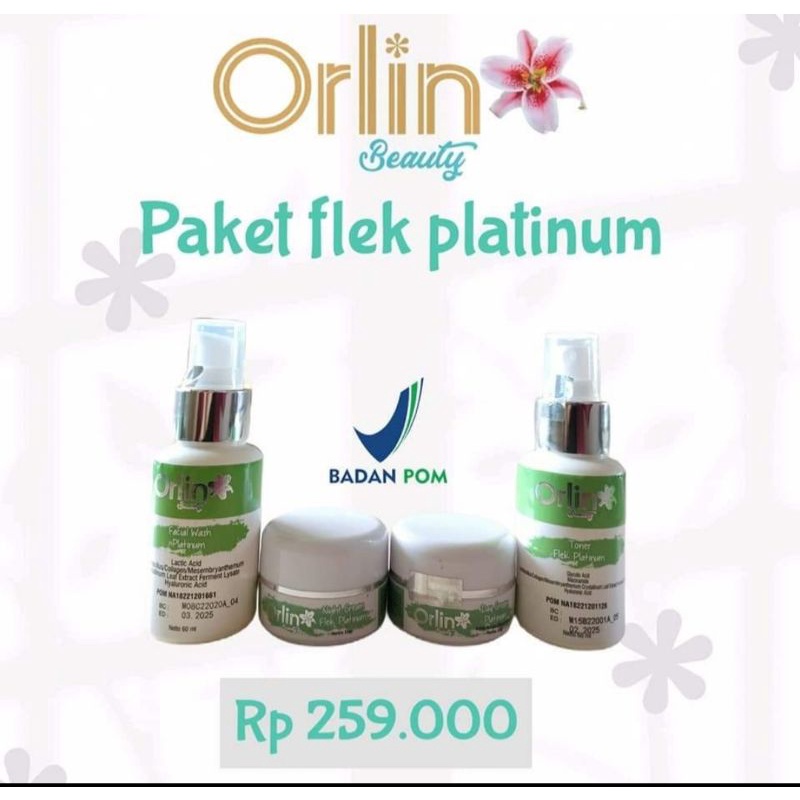 Jual ORLIN Skincare Paket Flek Platinum Orlin Cream Flek BPOM | Shopee