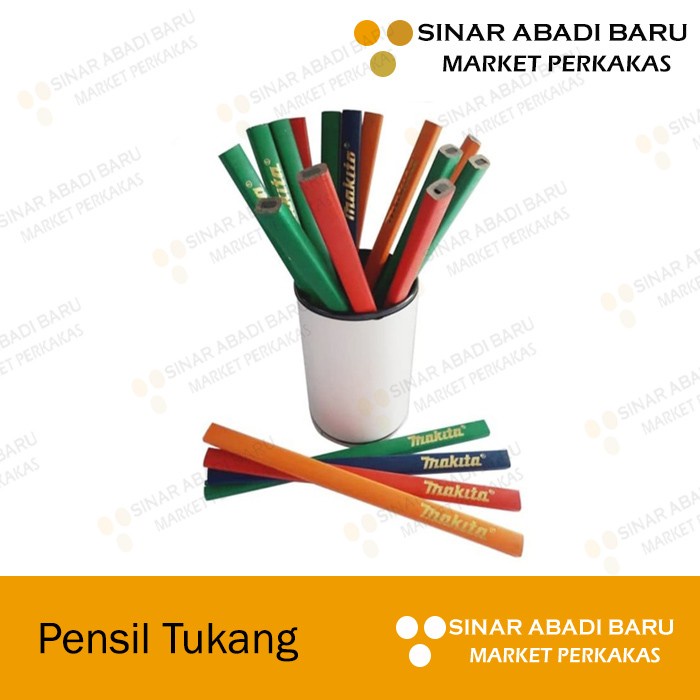 Jual Pensil Tukang Bangunan Pensil Kayu Makita Shopee Indonesia