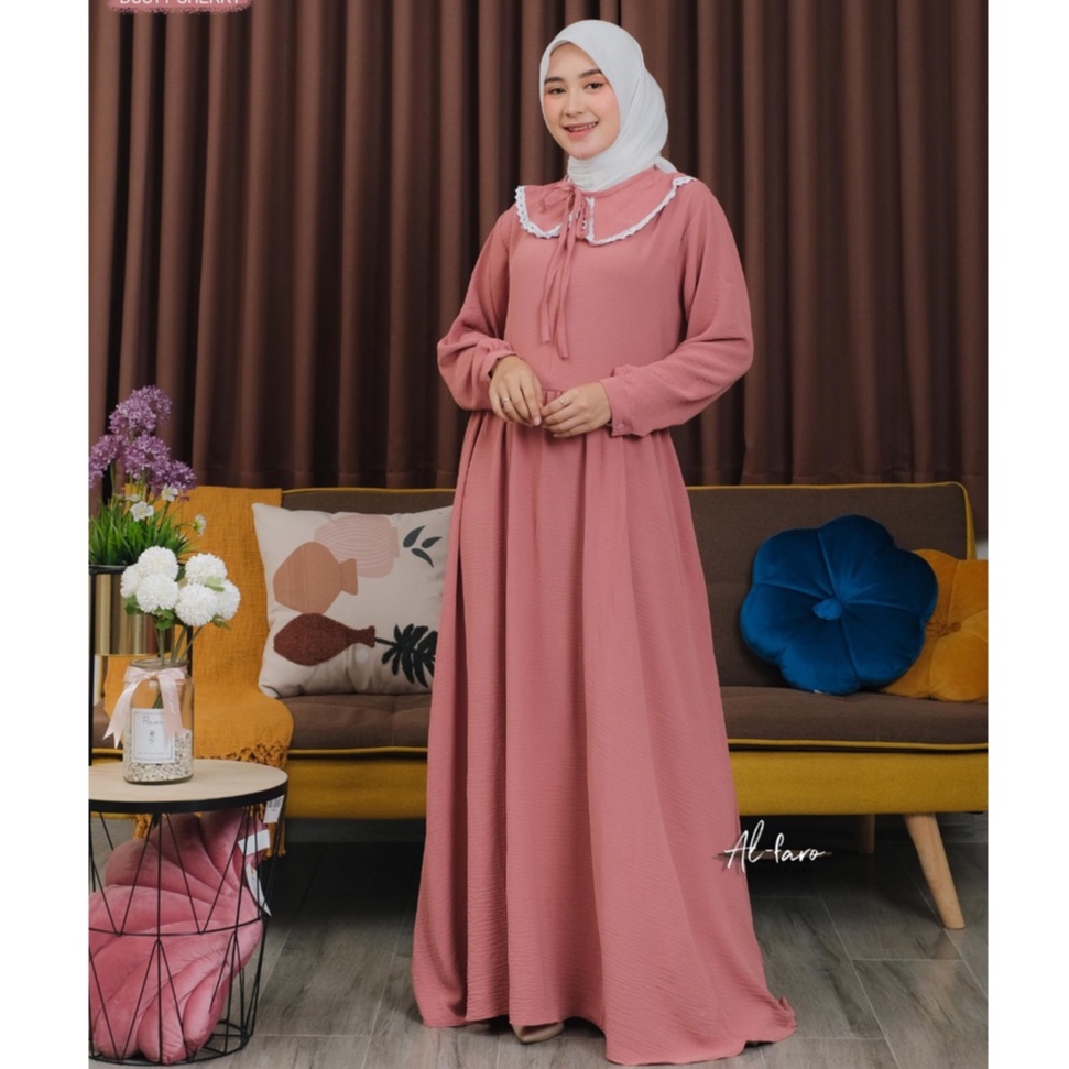 Jual Gamis Wanita Terbaru Krinkle Maudy Dress Mewah Remaja Polos Shopee Indonesia