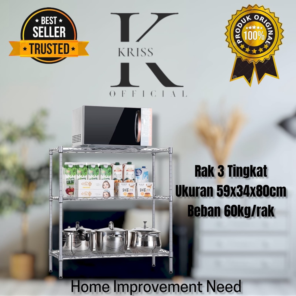 Jual Krisbow Rak Besi Serbaguna 3 Tingkat | Shopee Indonesia