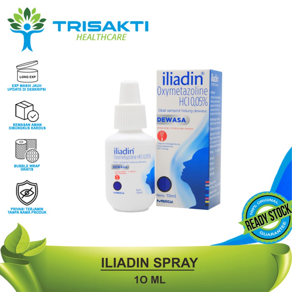 Jual ILIADIN NASAL SPRAY DEWASA 10 ML - OBAT SEMPROT HIDUNG TERSUMBAT ...