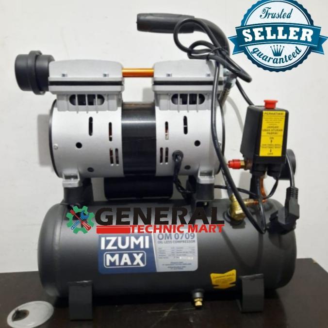 Jual Mesin Kompresor Angin Listrik IZUMI MAX Oilles Silent 3/4HP 9L OM ...