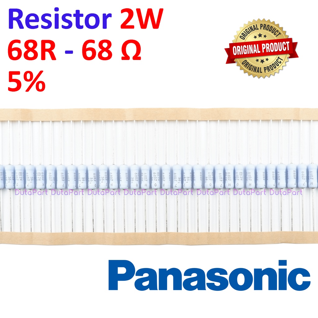 Jual Resistor 68 Ohm 2 Watt 5% ORIGINAL PANASONIC 2W 68R HIGH QUALITY ...