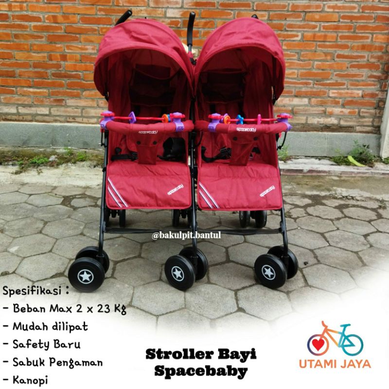 Jual 2025 stroller kembar