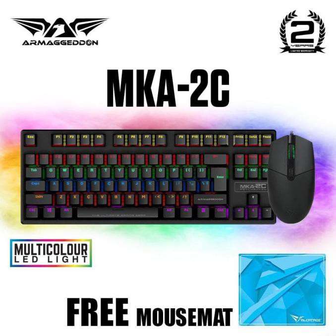 Jual Armaggeddon Tkl Mka-2C Mechanical Gaming Keyboard Combo Asic 7 Rgb ...