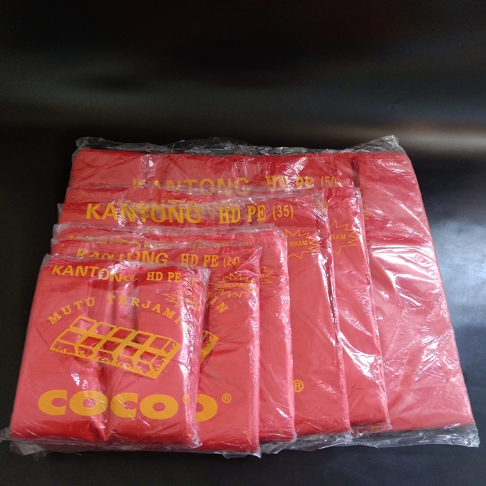 Jual Kantong Plastik/Kantong Kresek/HD/Coco Merah 17,24,28,35,40 ...