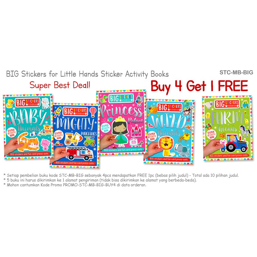 Jual BUKU STICKER ANAK Sticker Activity Book - Big Sticker for Little ...