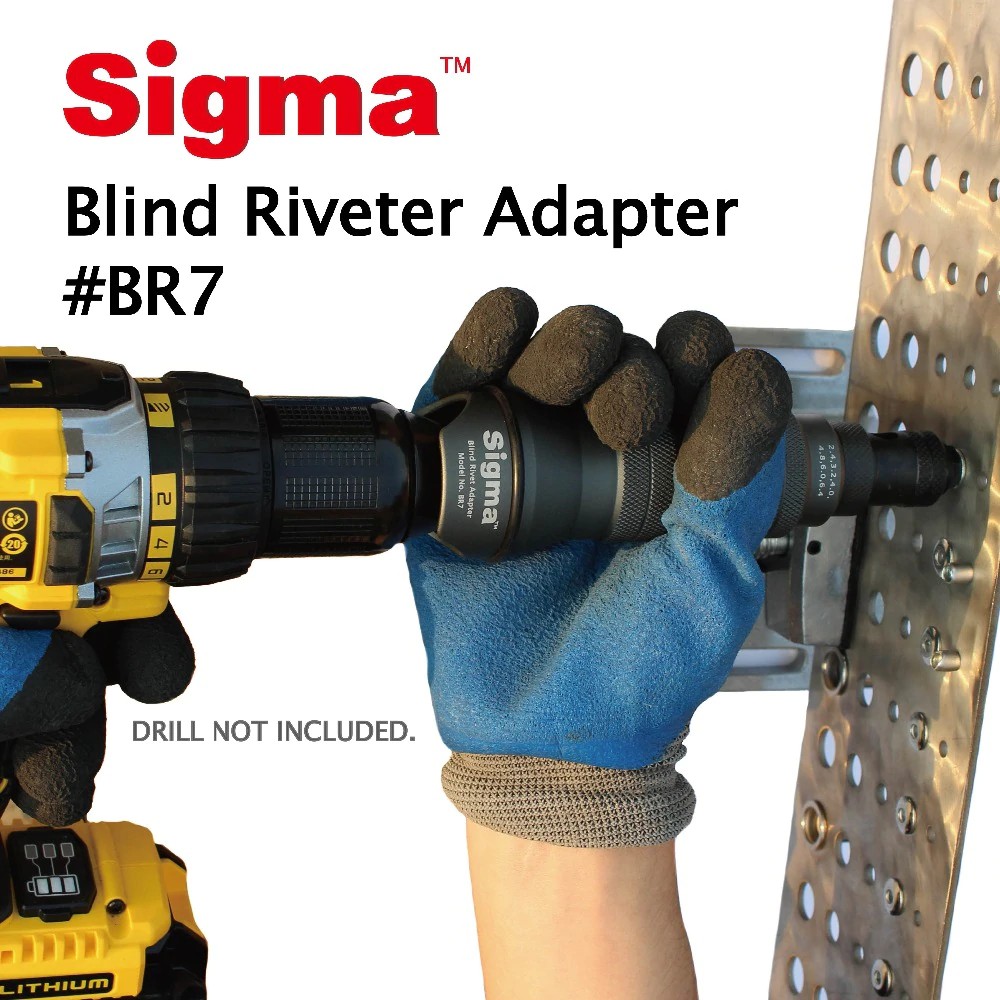 Jual Sigma BR7 HEAVY DUTY Blind Pop Rivet Drill Adapter Cordless or