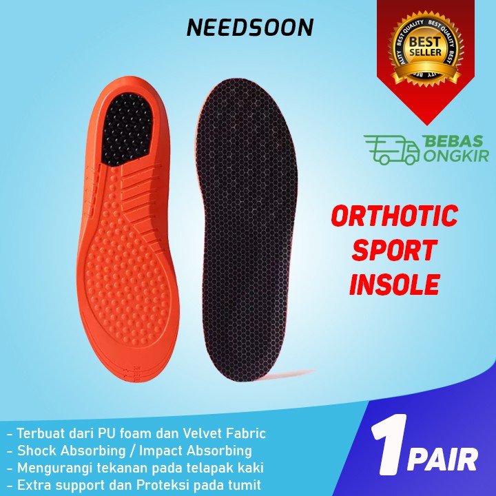 Jual INSOLE ORTHOTIC SHOE PAD SPORT SHOES SEPATU OLAHRAGA SNEAKERS ALAS ...
