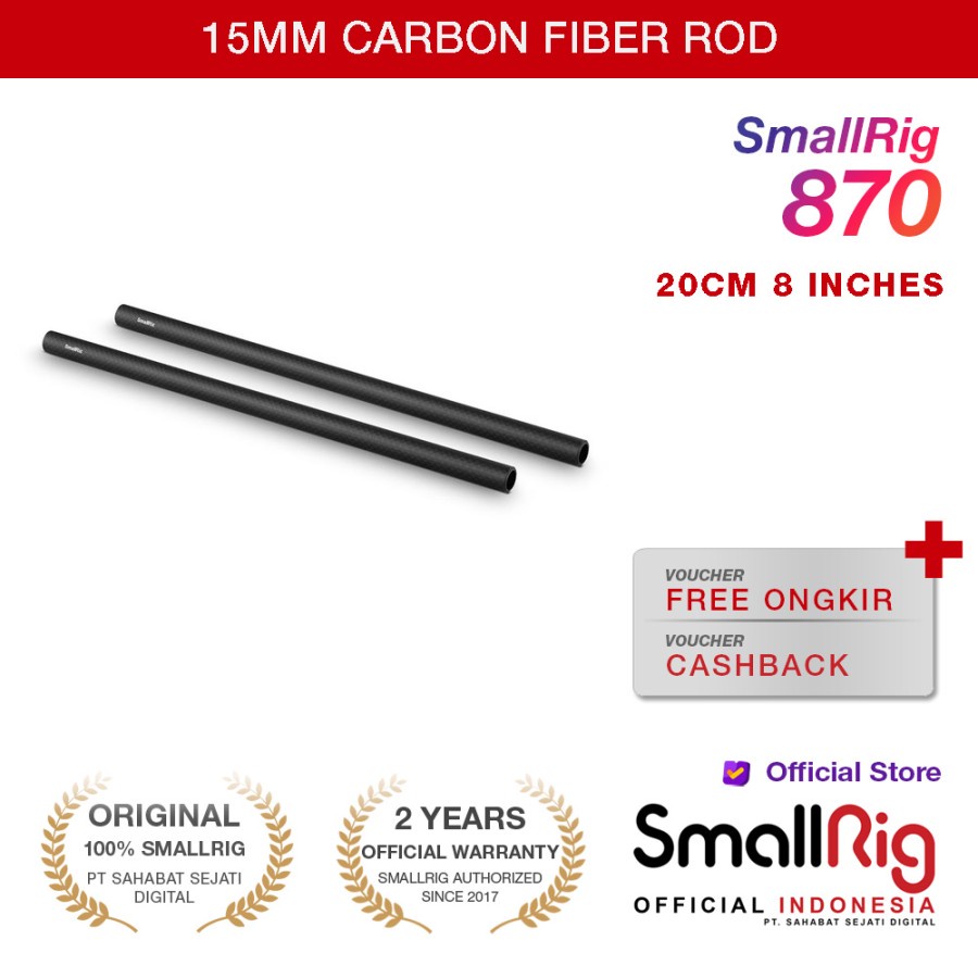 Jual Smallrig 15Mm Carbon Fiber Rod - 20Cm 8Inch (2Pcs) 870 | Shopee ...
