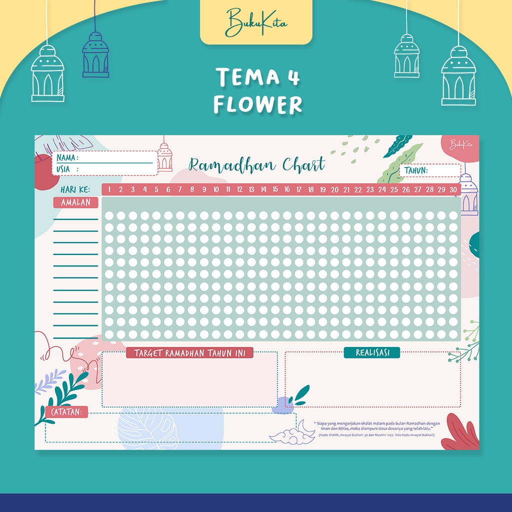 Jual Ramadhan Chart Monthly Planner Schedule Board Poster Edukasi Anak ...