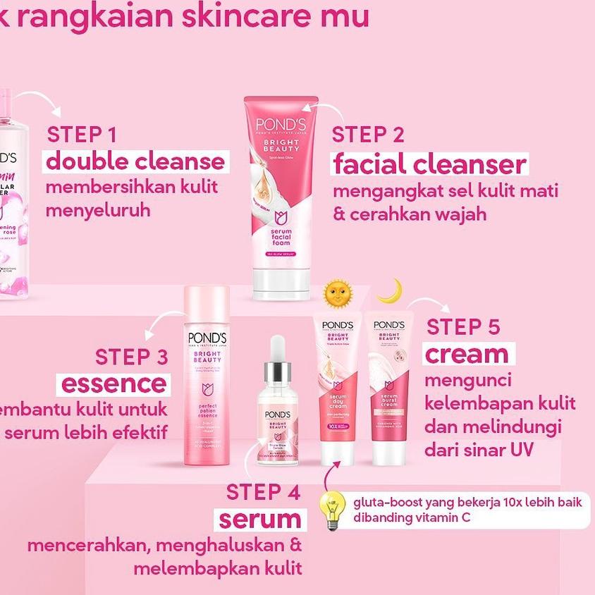 Jual Ponds 3In1 Essence + Toner Perfect Potion Bright Beauty Hyaluronic Acid&Niacinamide 50Ml