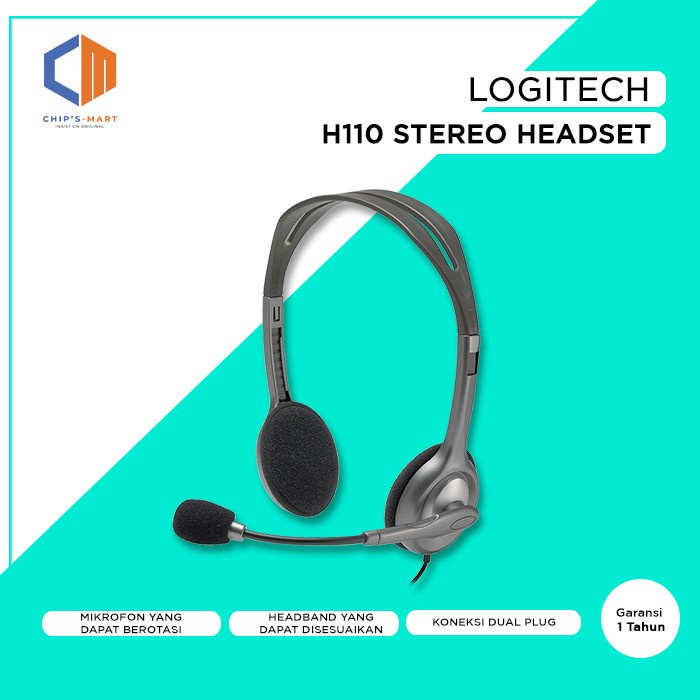Jual Logitech H110 / headset / original / garansi 1 tahun | Shopee ...