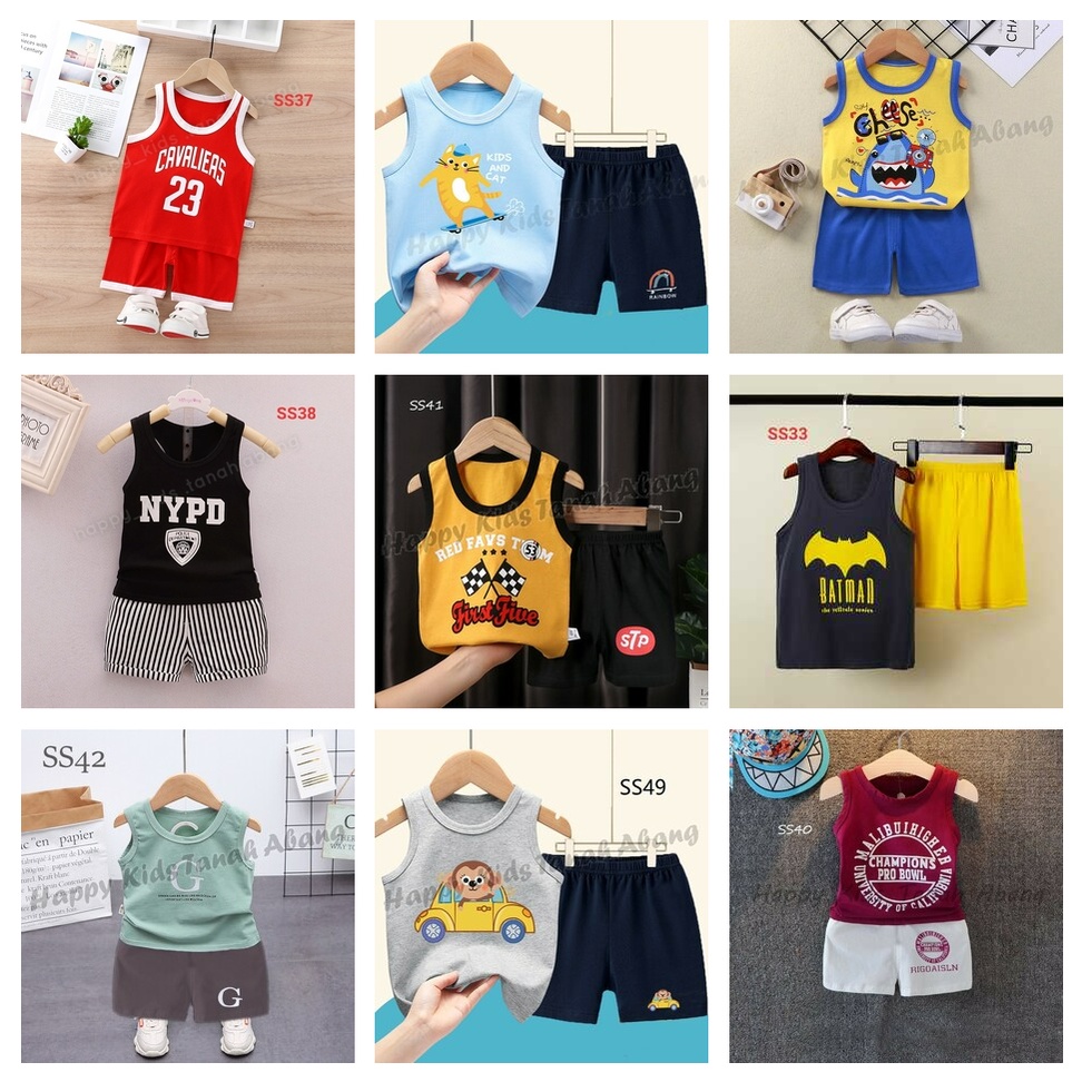 Jual SETELAN SINGLET ANAK LAKI LAKI / SETELAN ANAK LAKI LAKI / SINGLET