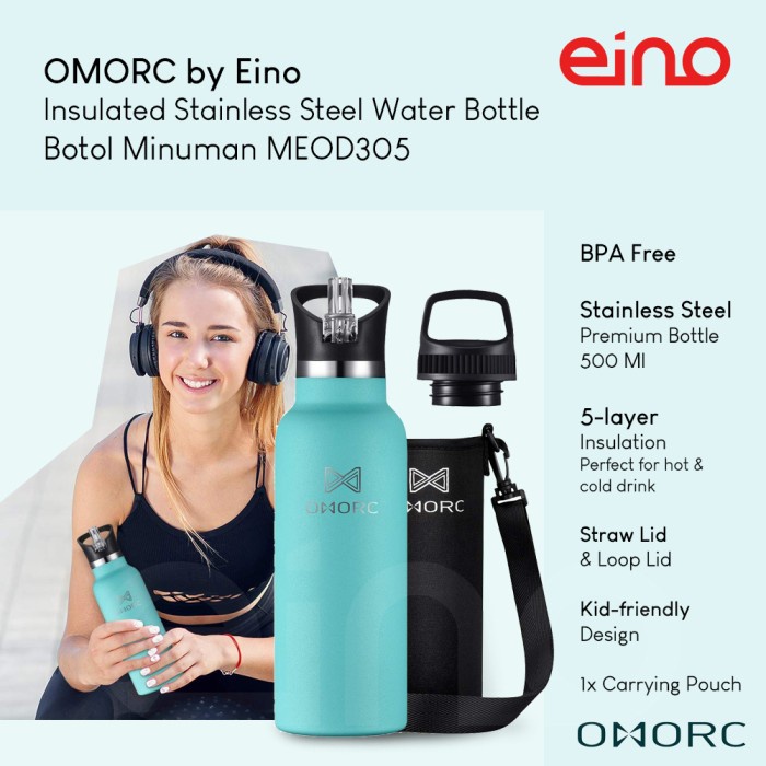 Omorc stainless steel water hot sale bottle