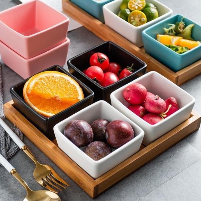 Jual Snack Platter Set Isi 2 / Set Isi 3 / Tray Set Bamboo Dessert