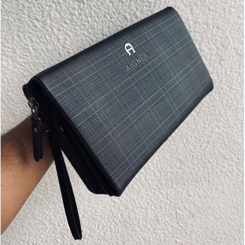 handbag aigner kulit asli pria wanita clutch import pria wanita