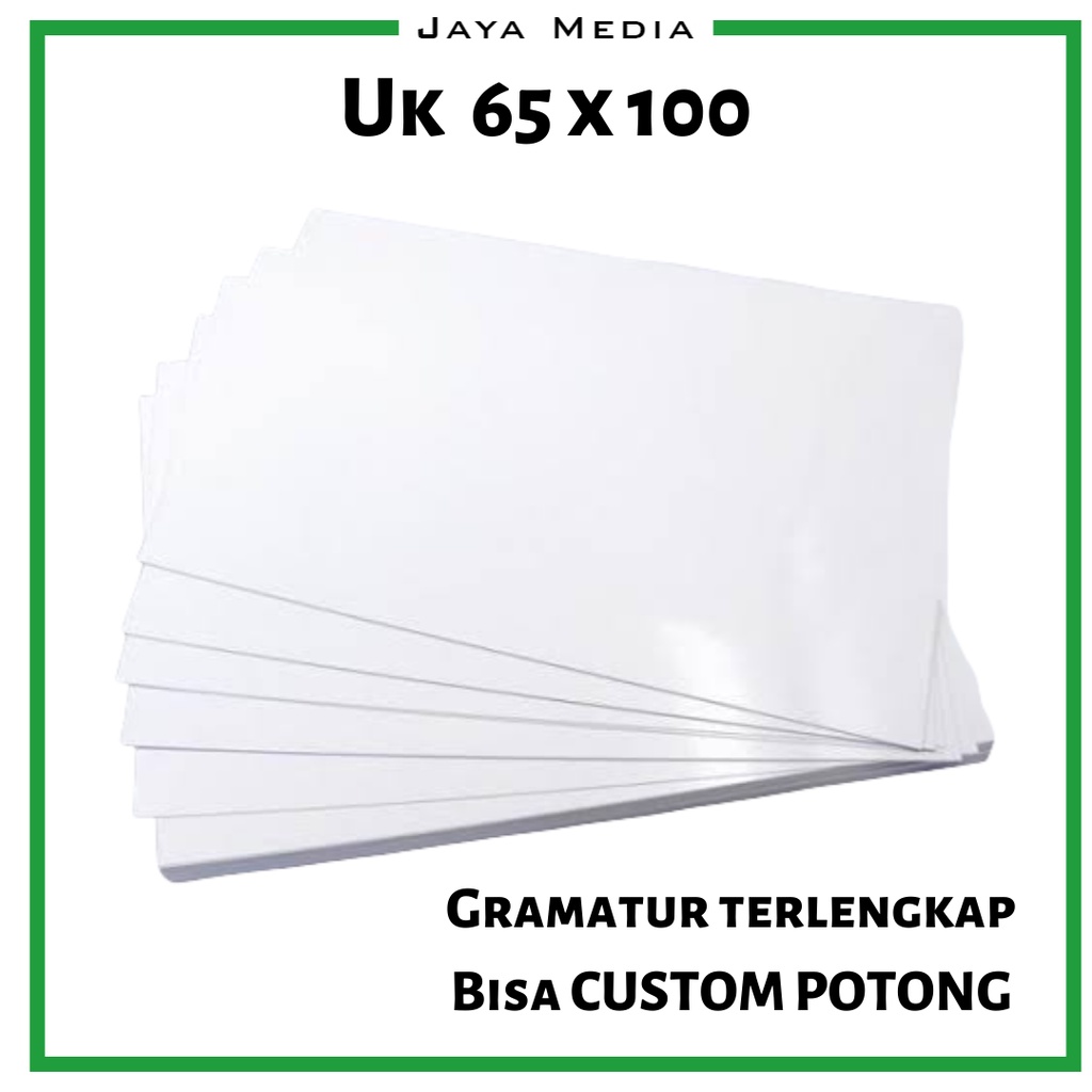 Jual Kertas Art Paper Art Carton Berbagai Gramatur 65 x 100 Shopee