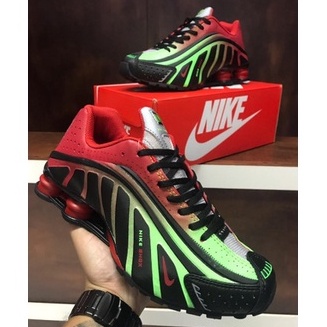 Jual Sepatu Nike Shock R4 Neymar Green Red Hijau Merah Premium | Shopee ...