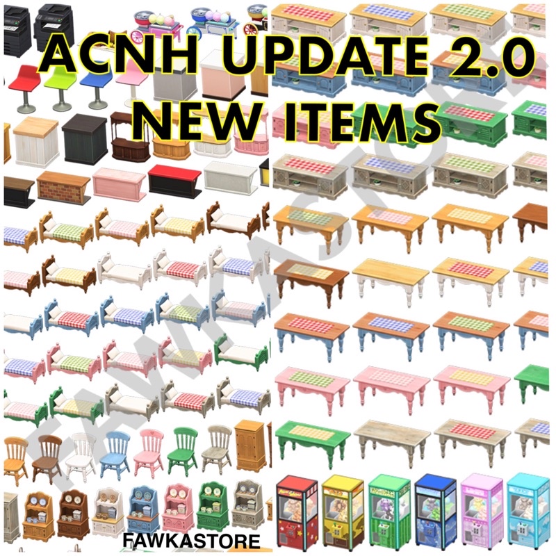 Jual ACNH Cooking Food Update Items 2.0 All New Furniture & DIY