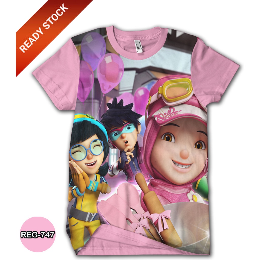 Jual Baju Anak Boboiboy Yaya Ying Fang Super Galaxy 3D Baju Boboiboy 
