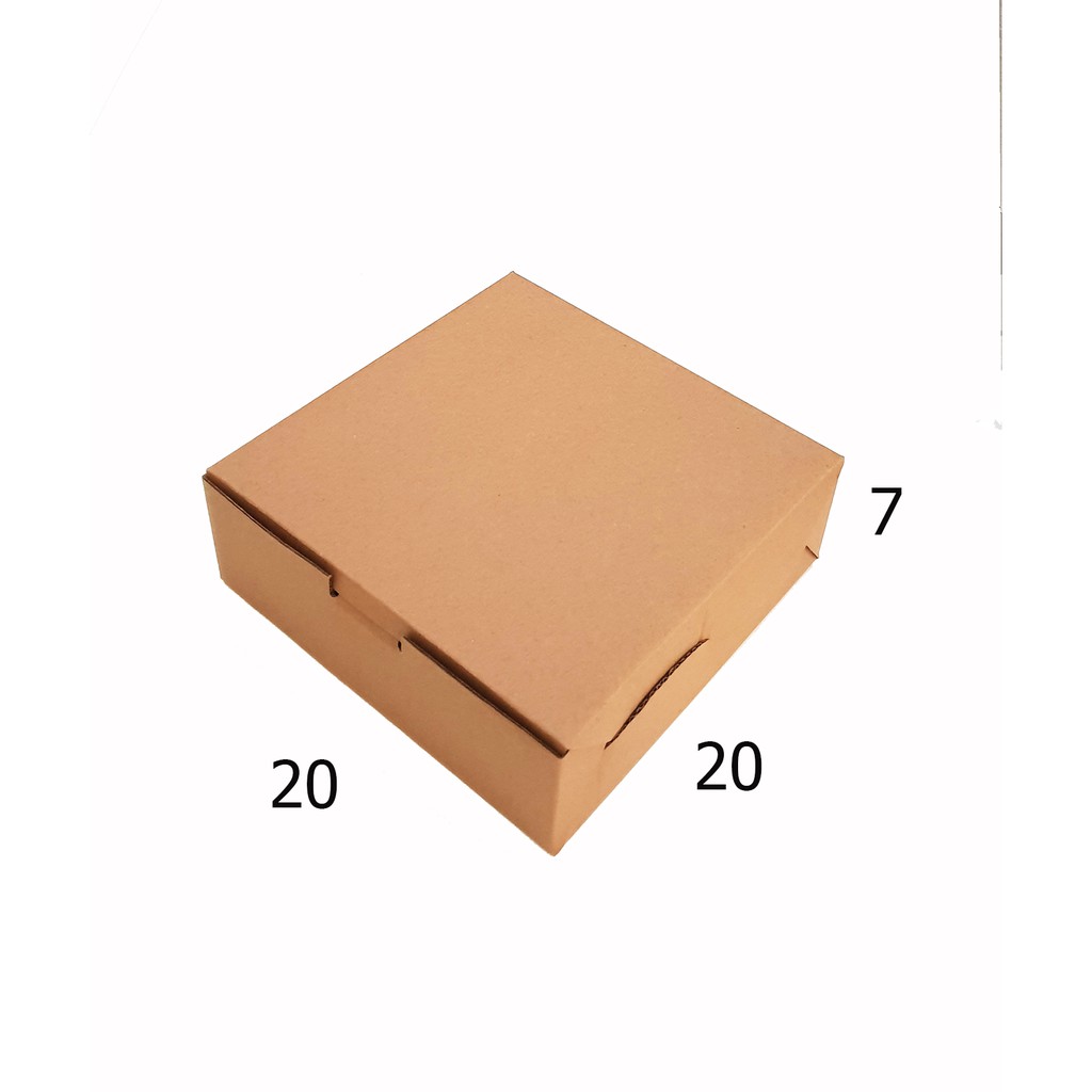 Jual Karton Corrugated Box 20x20x7 Dus Packing Brown Kraft Kardus Coklat Kotak Polos Dos Hampers 8716