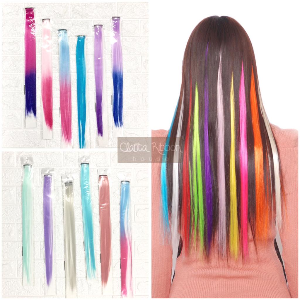 Jual clip rambut palsu warna extension Shopee Indonesia