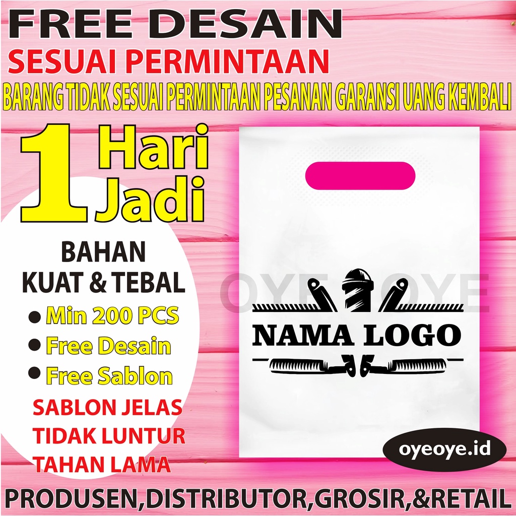 Jual Plastik Sablon Olshop Hd Plong Uk 25x35 Cm Free Custom Desain Plastik Sablon Plastik 2628