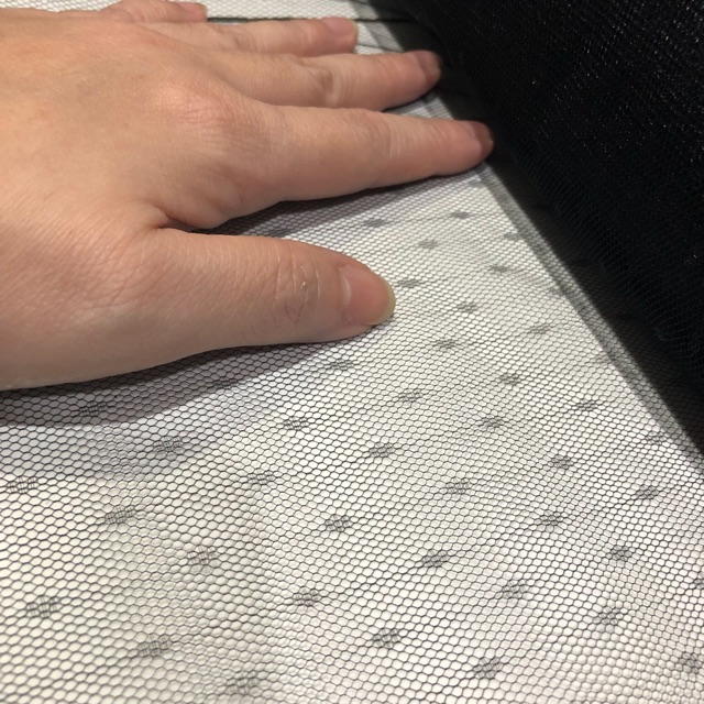 Jual Tile Dot Hitam Garis / Tulle Dot Hitam Garis, harga per 1 yard ...