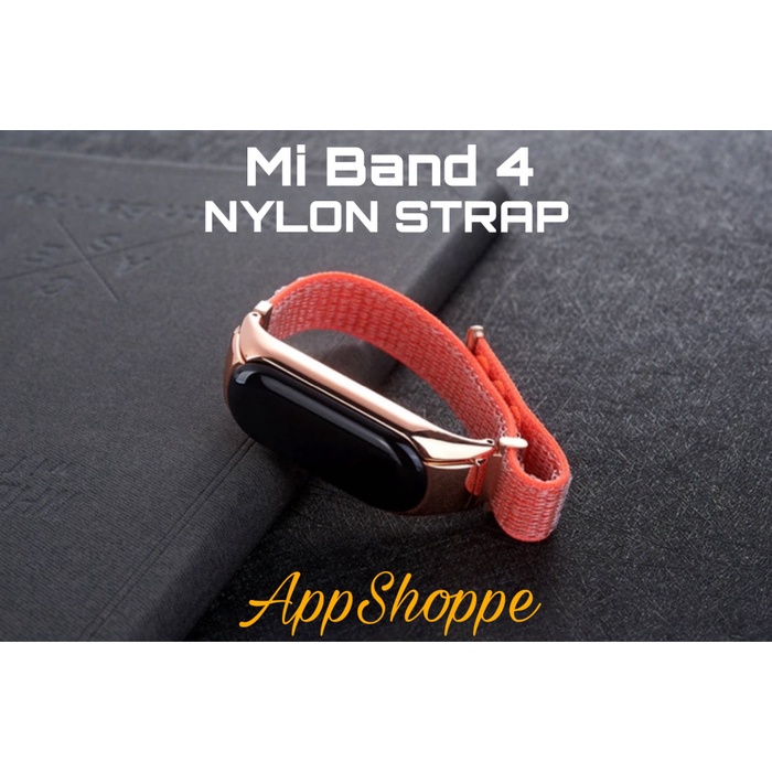 Jual XIAOMI MI BAND 4 NYLON STRAP VELCRO CLOSURE WATCH LOOP METAL FRAME ...