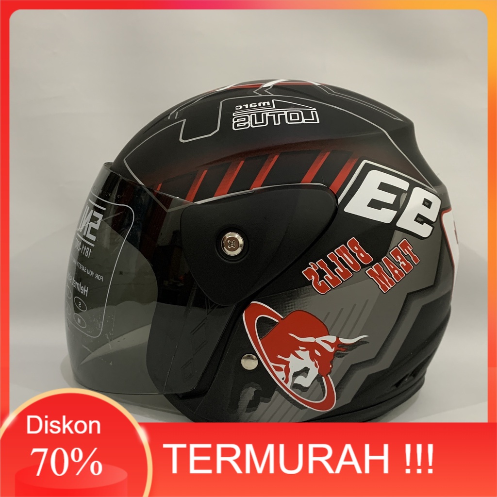 Jual Helm Evo Semut Hitam AbuAbu Doff Helem Nuvo Helmet SNI Dewasa