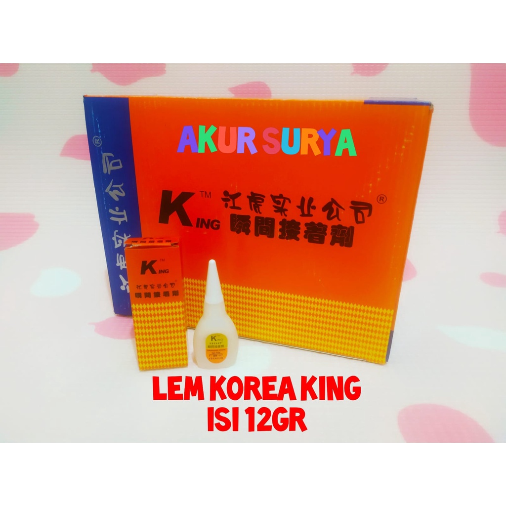 Jual Lem Korea King Gr Original Lem Setan Lem Serbaguna Lem Serba Guna Lem Tetes Cair