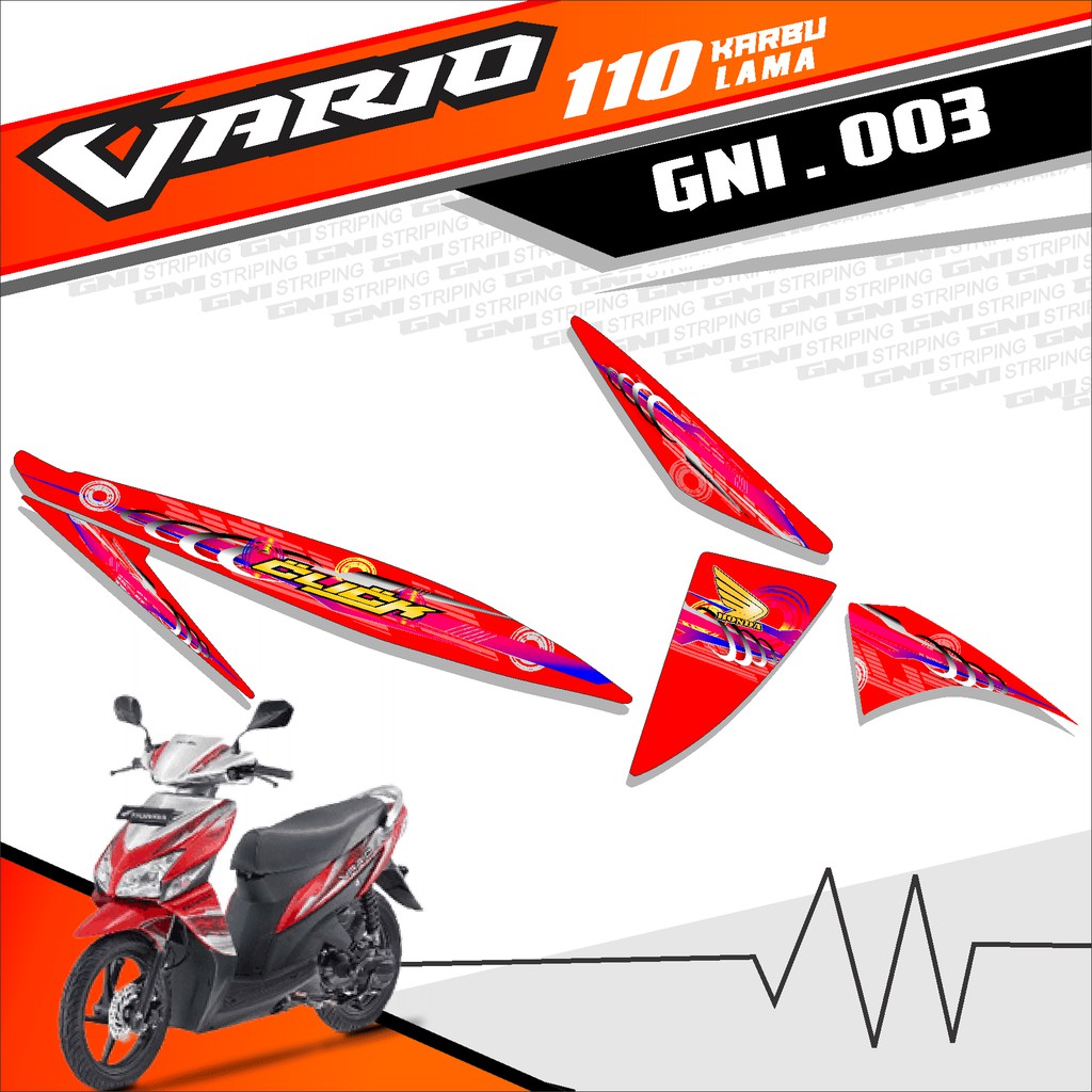 Jual (COD) Sticker Striping Stiker Lis Variasi Vario 110 Karbuold Thailand  Thailook Mothai GNI 002 | Shopee Indonesia