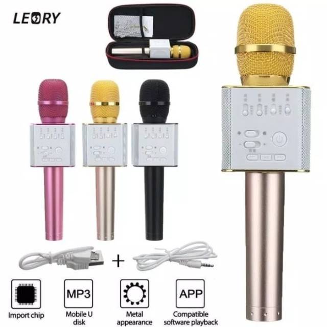 Jual Mic Karaoke KTV Q9 Bluetooth Wireless Microphone With Speaker