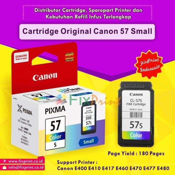 Jual Cartridge Tinta CL57S Printer Canon E400 E410 E417 E460 E470 E477