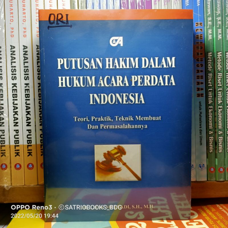 Jual PUTUSAN HAKIM DALAM HUKUM ACARA PERDATA. DR. LILIK MULYADI. S.H ...