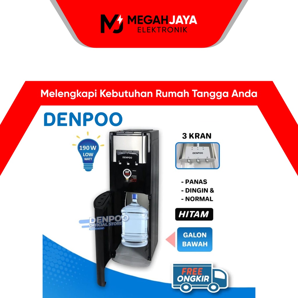 Jual Denpoo Dispenser Galon Bawah Premium 1 New Normal Cold And Hot Garansi Resmi Shopee 0185