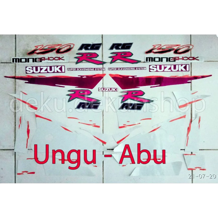 Jual Stiker Cutting Striping Suzuki RGR Jumbo Ungu Putih Abu Printing ...