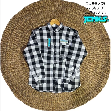 Kemeja Flanel Kotak Biru Hitam