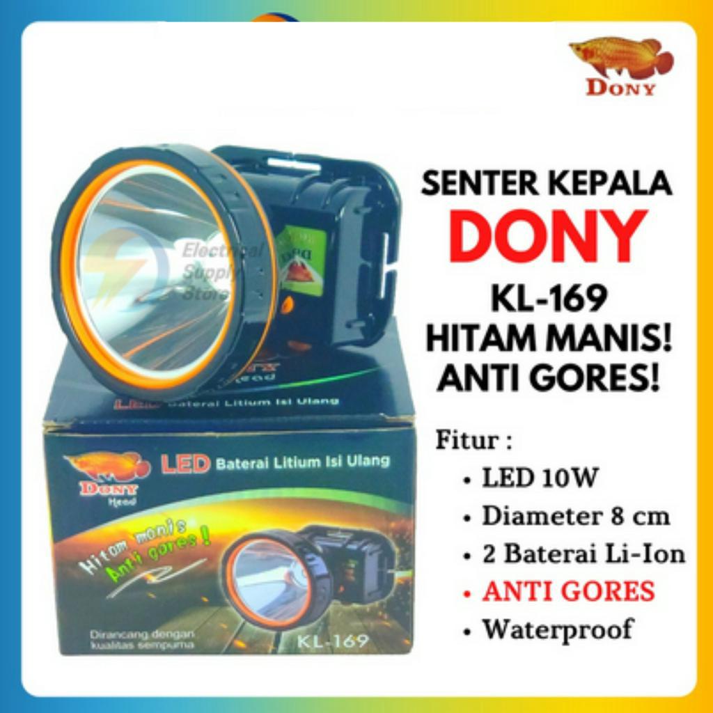 Jual Senter Kepala KL 169 HITAM MANIS Cas LED Super Terang Jarak Jauh ...